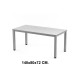 Mesa de oficina rocada executive, 140x80x72 cm. gris / aluminio