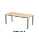 Mesa de oficina rocada executive, 160x80x72 cm. haya / aluminio