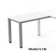 Ala para mesa de oficina rocada executive, 100x60x72 cm. blanco / aluminio