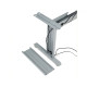 Mesa de oficina rocada metal, 160x80x72 cm. roble / aluminio