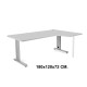 Mesa de oficina rocada metal l derecha, 180x120x72 cm. gris / aluminio
