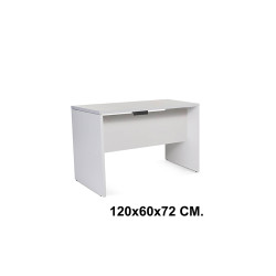 Mesa de oficina rocada work, 120x60x72 cm. gris / aluminio