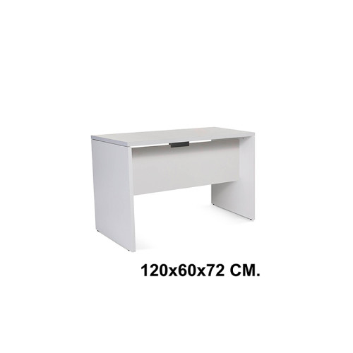 Mesa de oficina rocada work, 120x60x72 cm. gris / aluminio