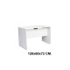 Mesa de oficina rocada work, 120x60x72 cm. blanco / aluminio