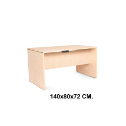 Mesa de oficina rocada work, 140x80x72 cm. haya / haya