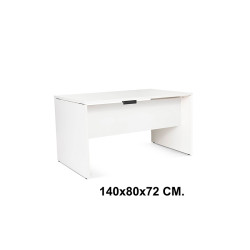 Mesa de oficina rocada work, 140x80x72 cm. blanco / blanco