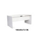 Mesa de oficina rocada work, 160x80x72 cm. blanco / aluminio