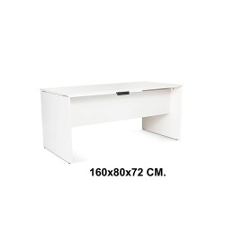 Mesa de oficina rocada work, 160x80x72 cm. blanco / blanco