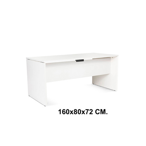 Mesa de oficina rocada work, 160x80x72 cm. blanco / blanco