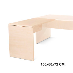 Ala para mesa de oficina rocada work, 100x60x72 cm. haya / haya
