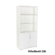 Armario con puertas bajas rocada store, 195x90x45 cm. 3 estantes, blanco / blanco