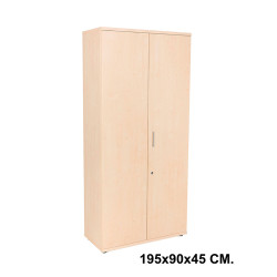 Armario con puertas rocada store, 195x90x45 cm. 4 estantes, haya / haya