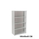 Armario sin puertas rocada store, 156x90x45 cm. 3 estantes, gris / aluminio