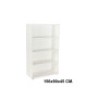 Armario sin puertas rocada store, 156x90x45 cm. 3 estantes, blanco / blanco