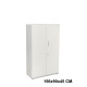 Armario con puertas rocada store, 156x90x45 cm. 3 estantes, blanco / aluminio