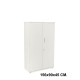 Armario con puertas rocada store, 156x90x45 cm. 3 estantes, blanco / blanco