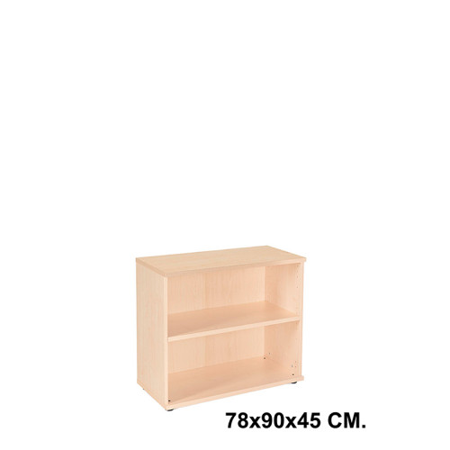 Armario sin puertas rocada store, 78x90x45 cm. 2 estantes, haya / haya