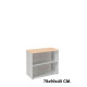 Armario sin puertas rocada store, 78x90x45 cm. 2 estantes, haya / aluminio
