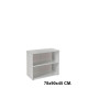 Armario sin puertas rocada store, 78x90x45 cm. 2 estantes, gris / aluminio