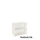 Armario sin puertas rocada store, 78x90x45 cm. 2 estantes, blanco / blanco