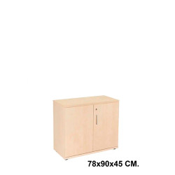 Armario con puertas rocada store, 78x90x45 cm. 2 estantes, haya / haya