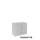 Armario con puertas rocada store, 78x90x45 cm. 2 estantes, gris / aluminio