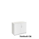 Armario con puertas rocada store, 78x90x45 cm. 2 estantes, blanco / aluminio