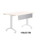 Faldón para mesa de oficina abatible rocada rotation, 140x80x72 cm. 100x20 cm. aluminio