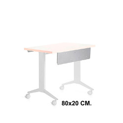Faldón para mesa de oficina abatible rocada rotation, 120x60x72 cm. 80x20 cm. aluminio