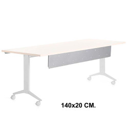 Faldón para mesa de oficina abatible rocada rotation, 180x80x72 cm. 140x20 cm. aluminio
