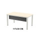 Faldón para mesa de oficina rocada executive, 140x80x72 cm. 117x30 cm. antracita