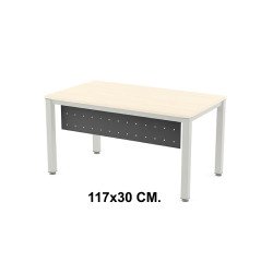 Faldón para mesa de oficina rocada executive, 140x80x72 cm. 117x30 cm. antracita