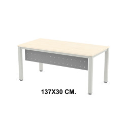 Faldón para mesa de oficina rocada executive, 160x80x72 cm. 137x30 cm. aluminio