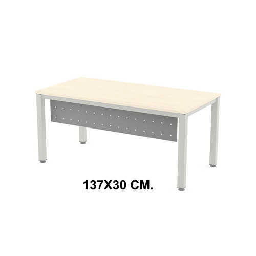 Faldón para mesa de oficina rocada executive, 160x80x72 cm. 137x30 cm. aluminio