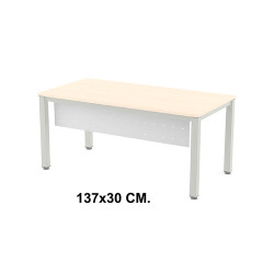 Faldón para mesa de oficina rocada executive, 160x80x72 cm. 137x30 cm. blanco