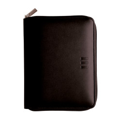 Agenda finocam open cremallera clan 500, semana vista vertical, 117x181 mm. negro