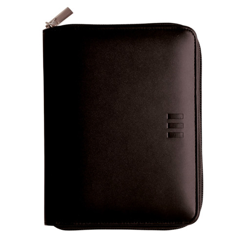 Agenda finocam open cremallera clan 1000, semana vista vertical, 155x215 mm. negro