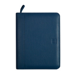 Agenda finocam open piel cremallera andrea 500, semana vista vertical, 117x181 mm. azul