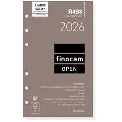 Recambio agenda finocam open 400, 91x152 mm. día página