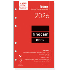 Recambio agenda finocam open 400, 91x152 mm. semana vista vertical