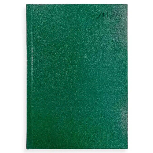 Agenda liderpapel corfu, din a5, día página, tapa forrada símil piel, verde 2026