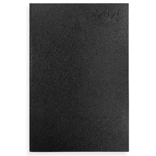 Agenda liderpapel corfu, din a5, semana vista vertical, tapa forrada símil piel, negro 2026