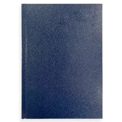 Agenda liderpapel corfu, din a4, día página, tapa forrada símil piel, azul 2026