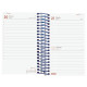Agenda espiral finocam year e3, 79x127 mm. día página, tapas de polipropileno traslúcido, azul