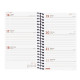 Agenda espiral finocam year e3, 79x127 mm. semana vista horizontal, tapas de polipropileno traslúcido, negro
