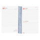 Agenda espiral finocam year e5, 117x181 mm. día página, tapas de polipropileno traslúcido, azul