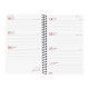 Agenda espiral finocam year e5, 117x181 mm. semana vista horizontal, tapas de polipropileno traslúcido, negro