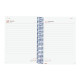 Agenda espiral finocam year e10, 155x212 mm. día página, tapas de polipropileno traslúcido, azul
