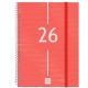 Agenda espiral finocam year e10, 155x212 mm. semana vista horizontal, tapas de polipropileno traslúcido, rojo