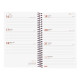 Agenda espiral finocam opaque e5, 117x181 mm. semana vista horizontal, tapas de polipropileno opaco, azul